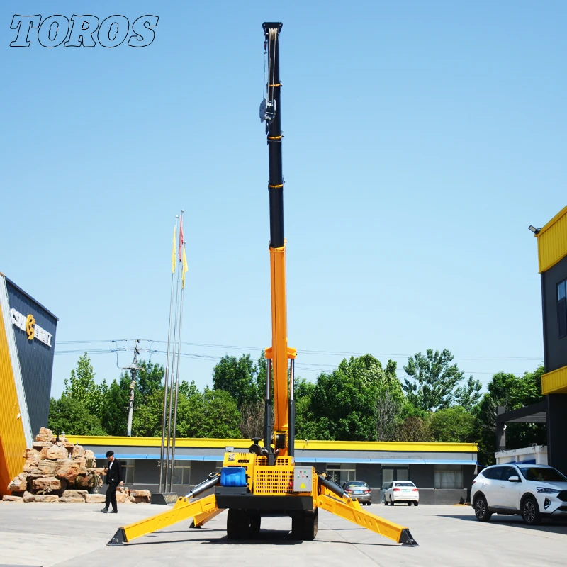3 Ton Mobile Lifting Spider Crane Fast Delivery 8 Ton Mini Crawler Cranes Best Selling Spider Crane With Long Arm Fly Jib