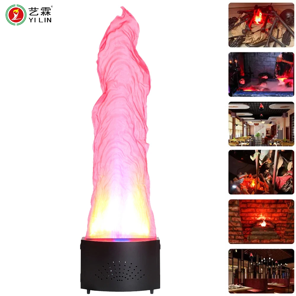 Stage Party Bar Silk Flame Light Atmosphere Equipment Factory Artificial Fire Flame Effect Light LED Fire Flame Lamp