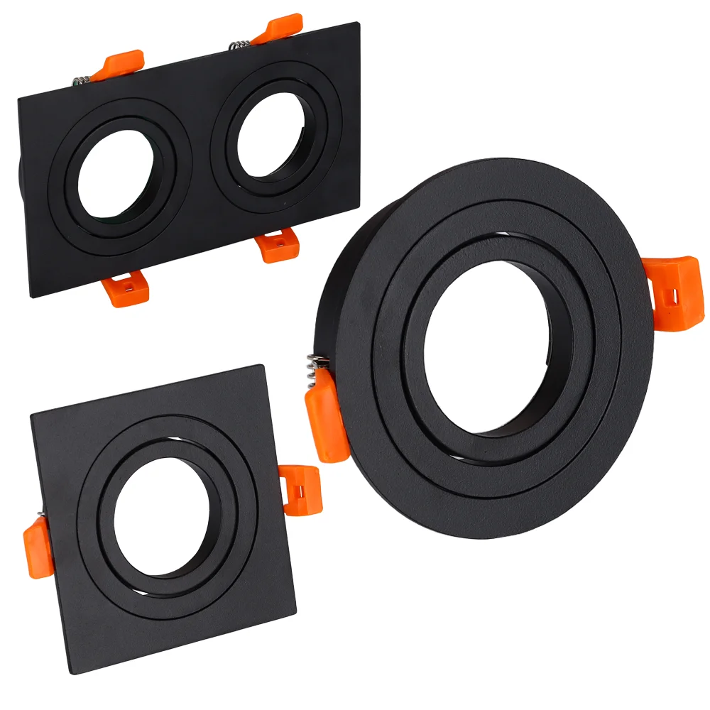 ERDU Recessed Cob Spotlight Downlight Gu10 GX53 Gu5.3 Spot Light Frame Plastic Led Module Mr16 Housing