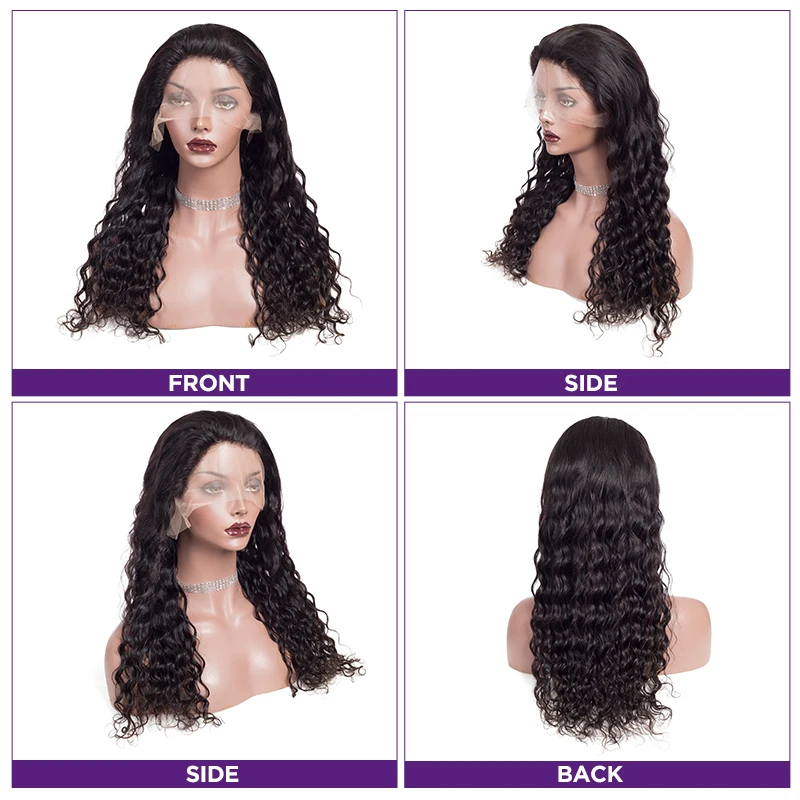 
factory store loose deep raw 100% virgin 360 straight brazilian frontal hd wig full lace front cuticle aligned human hair wigs 