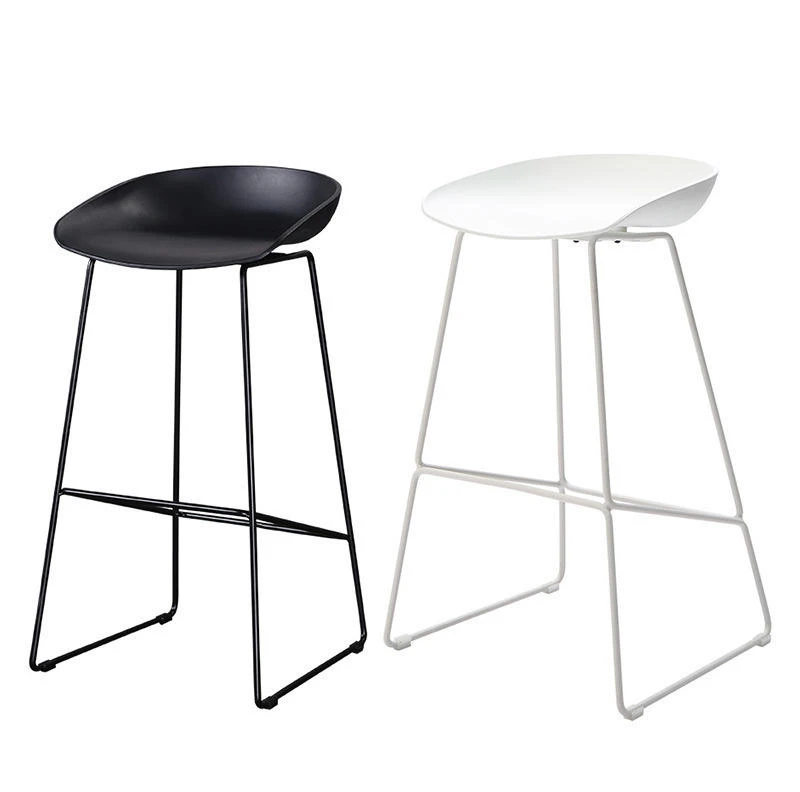 Luxury Bar Stools Modern Cheap Home Kitchen Counter Bar Leisure Plastic Metal Legs Bar Chairs