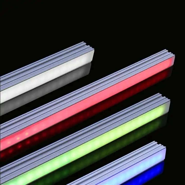 High Quality Black Alu Alloy Extrusion Housing Channel Diffused Cover for Lighting Strip bar Led Profile Aluminum