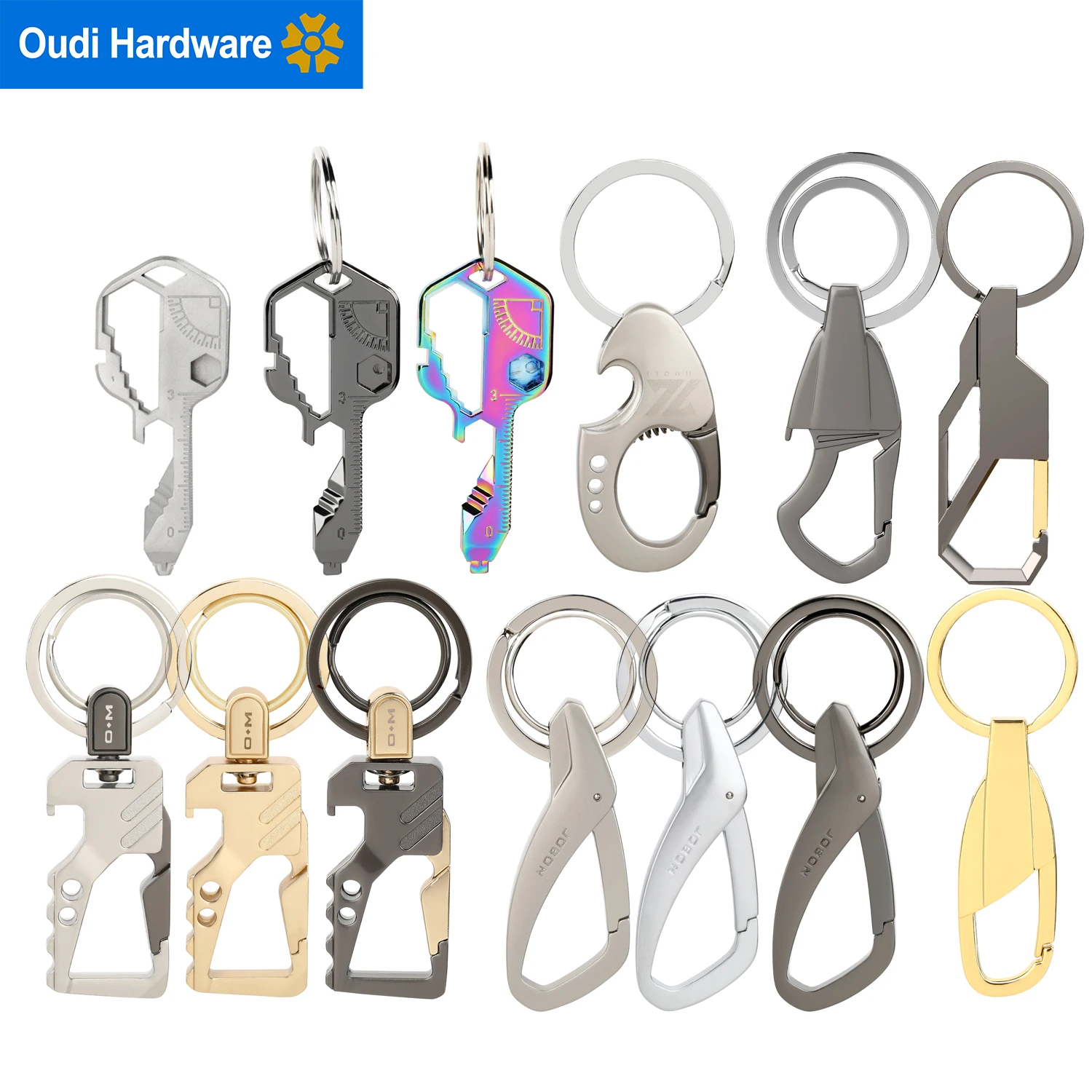 B7009 Custom Rose Gold Metal Small Key Chain Snap Clip Swivel Hook for Wallet