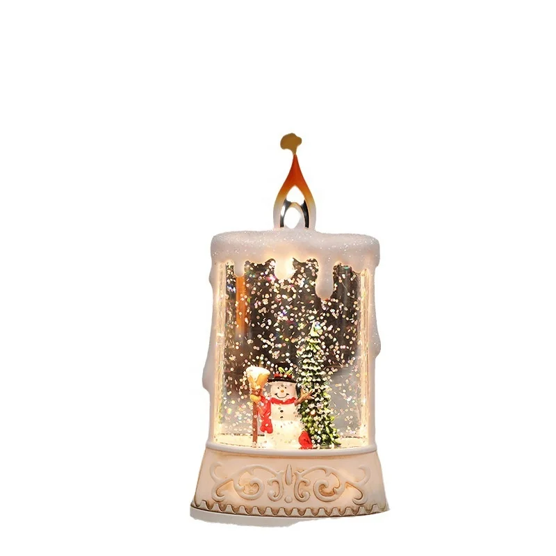 Christmas Decoration Gifts Crafts Plastic Music Lamp Christmas Snow globe Water Lantern
