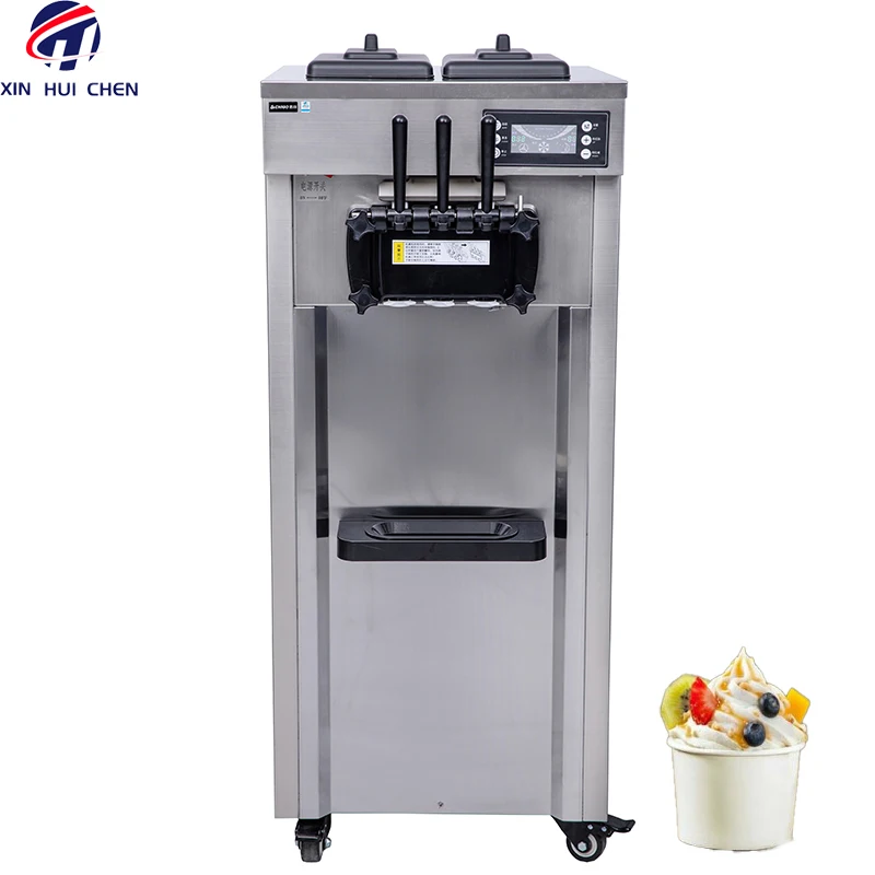 Factory sales best price ice cream machine commercial soft ice cream maker 2+1 flavors ice cream machine