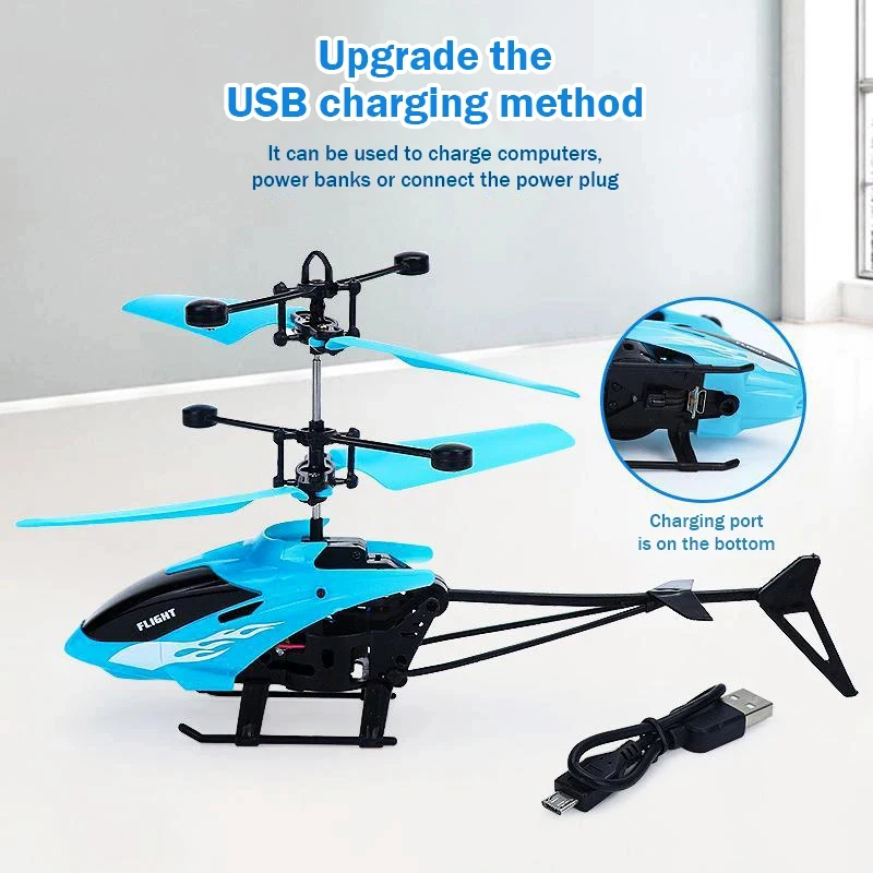 2024 High Quality New Simulation Aircraft Gesture Induction Flying Vehicle Flight Rc Control Helicopter Children Model Kids Toys