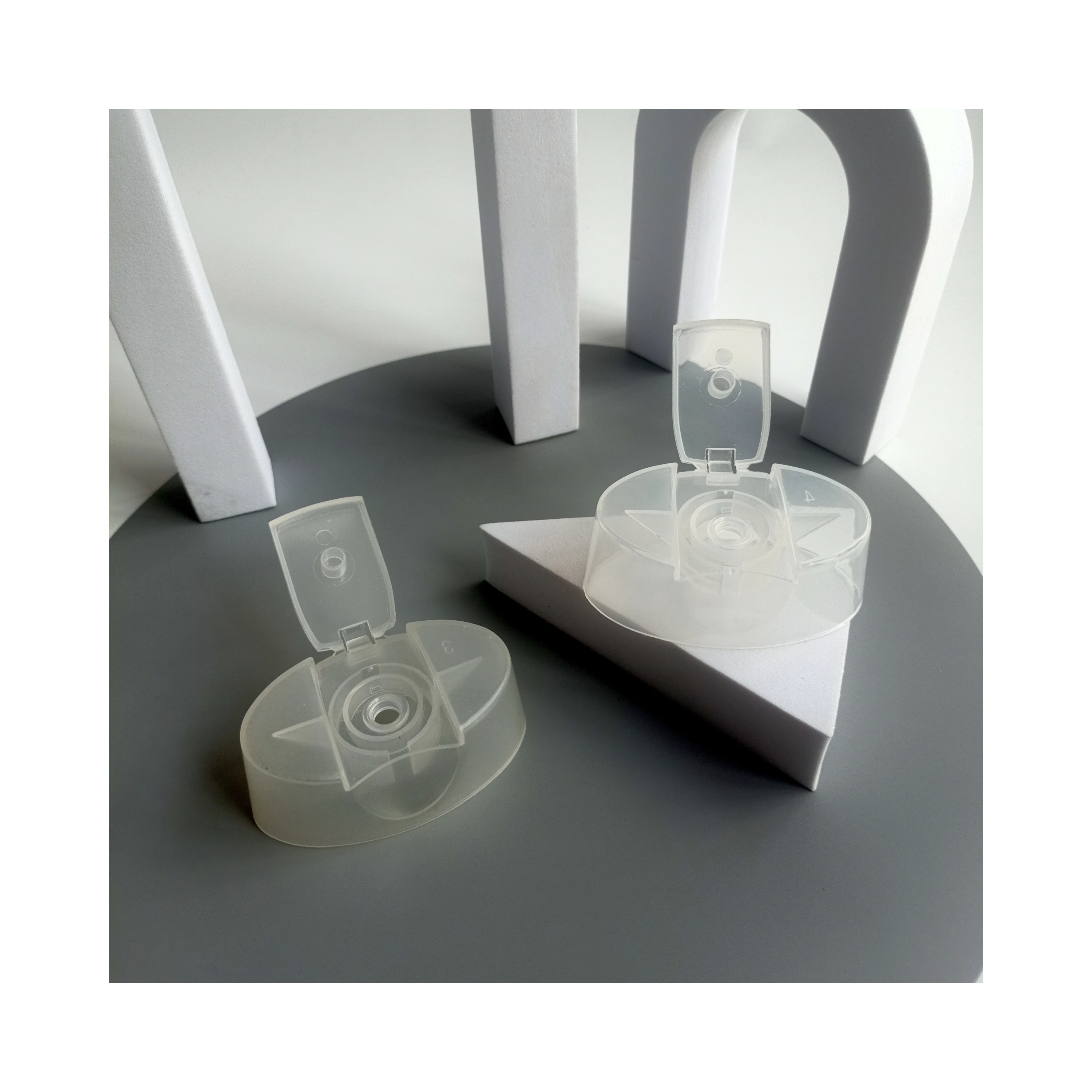 Recyclable Factory Direct 24mm Plastic Snap on Hair Conditioner Bottle Oval Flip Cap