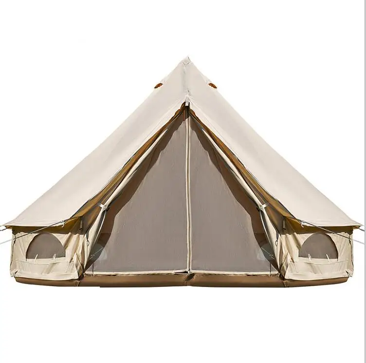 4 Season Outdoor Camping Tent Big Canvas 3-4 Person Heavy Duty Tent Outdoor Camping