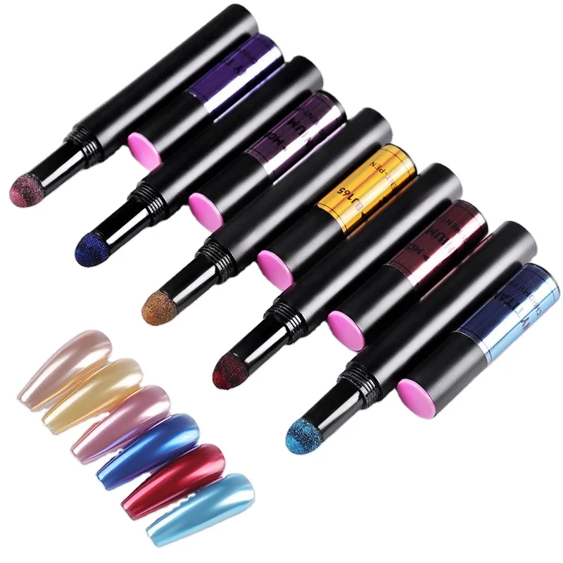 Nail cushion Magic pen Air cushion magic mirror powder laser gold and silver pen solid chalk Phantom nail pen