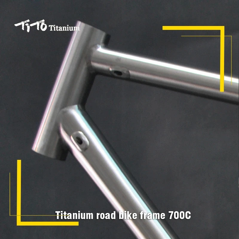 TITO manufacturer titanium alloy head tube 142-12 barrel shaft hidden disc brake mountain bike frame