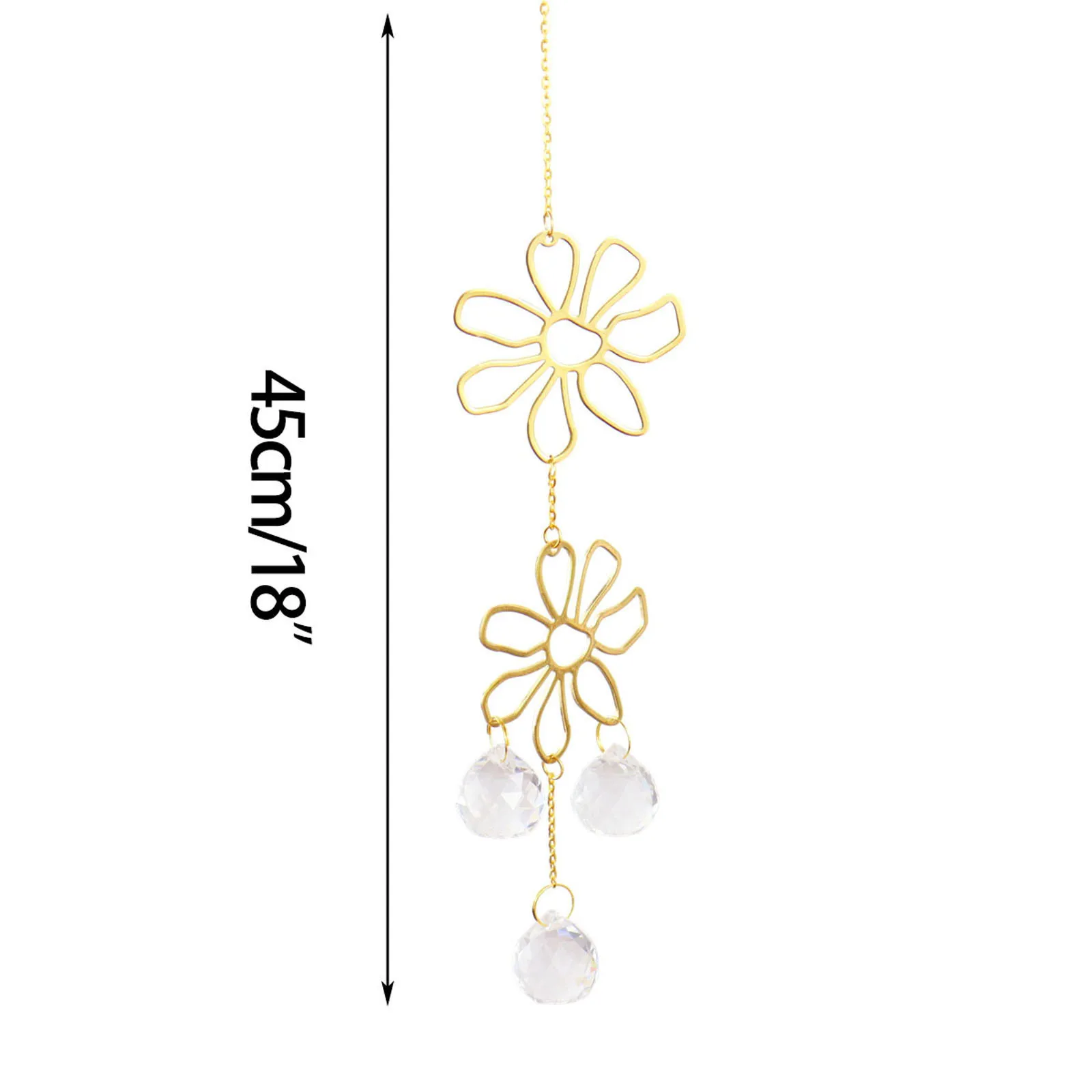 Sun Catcher Crystal Pendant - Clear Hanging Crystals Suncatchers for Windows - Ceiling Outdoor Hanging Decor - Feng Shui Rainbow