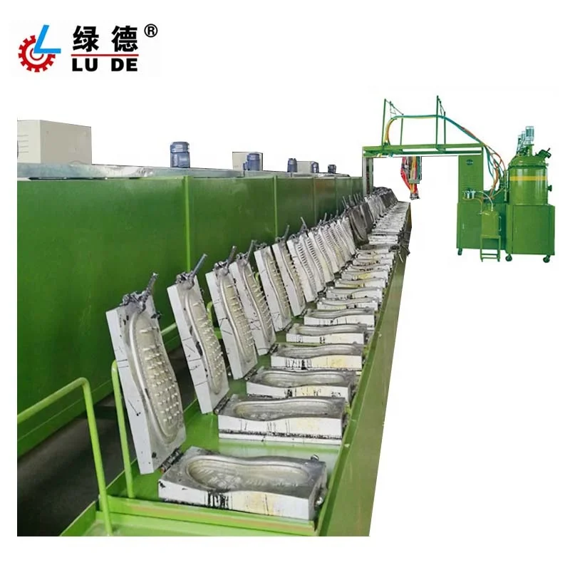 PLC and touch screen controller Polyurethane shoe outsole pu footwear machine