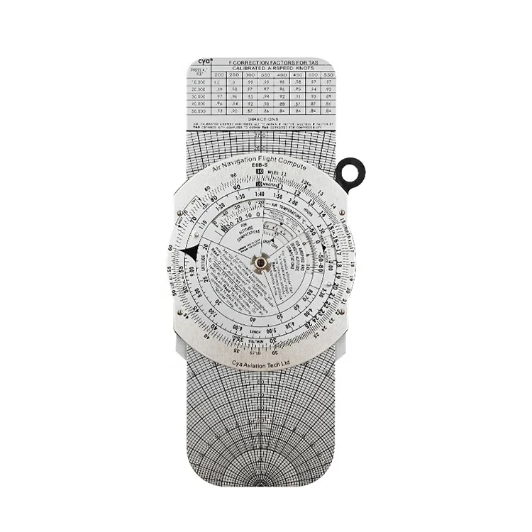 Smart aluminum e6b Flight Computer US Air Navigation Computer Pilots Slide Rule Dead Reckoning in Leather Pouch