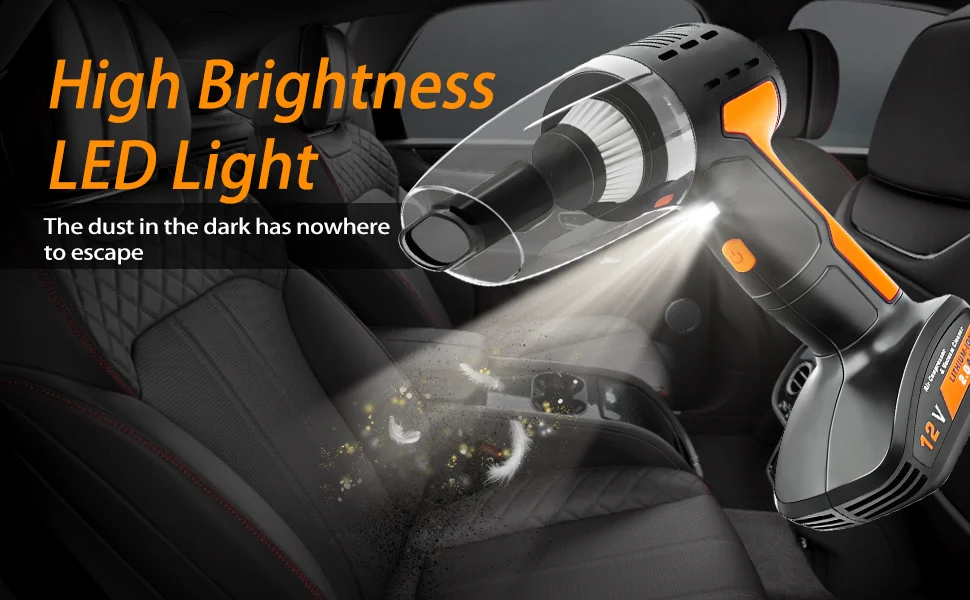 150Psi Gun Type Car Vacuum Cleaner Inflatable Pump Four-In-One Wired Vacuum Cleaner Dry And Wet Portable Inflatable