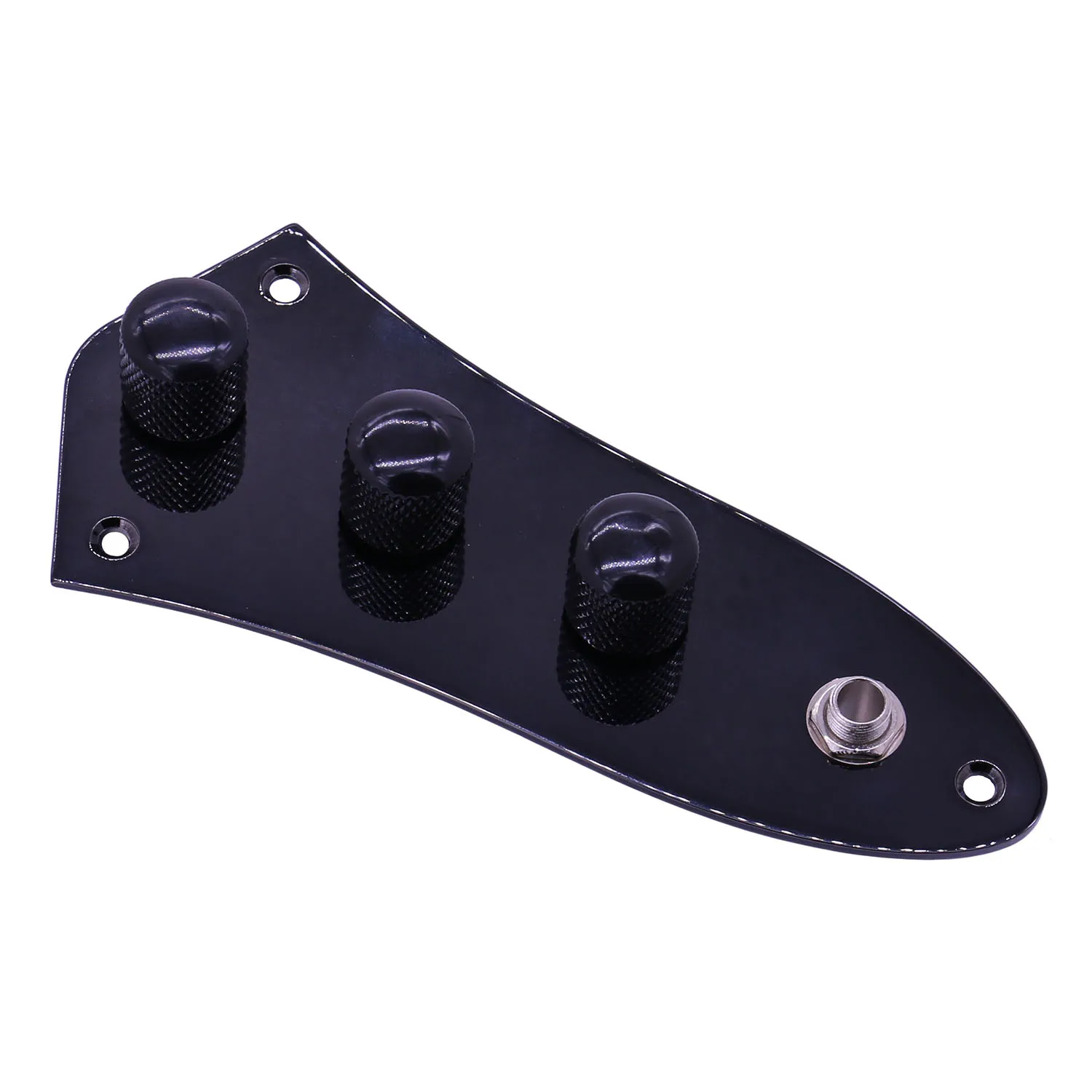 Wholesale High Quality Black Metal Full Set Bass Guitar Prewired Control Plate with Assembly Knobs Pots for J Bass