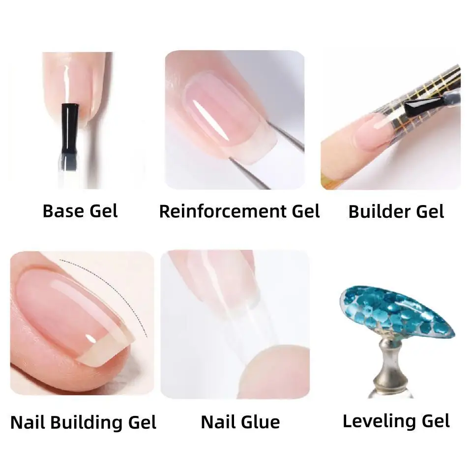 Comprehensive Nail Foundation Gel Polish Professional Thin Uvled Clear Plant 6 In 1 Base Coat