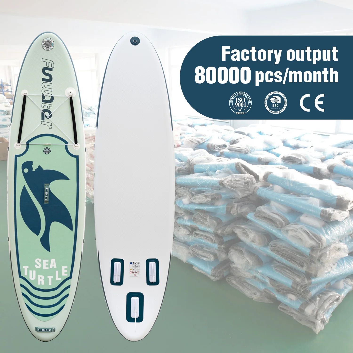 2023 New design BSCI / CE OEM factory China supplier wholesale custom whitewater paddle fiberglass waterplay surfing board