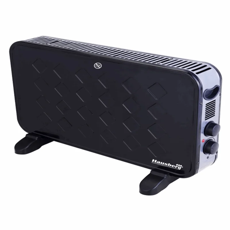 Hausberg-высококачественный электрический металлический конвекционный нагреватель с турбовентилятором, два режима мощности: 1250 Вт/2000 Вт