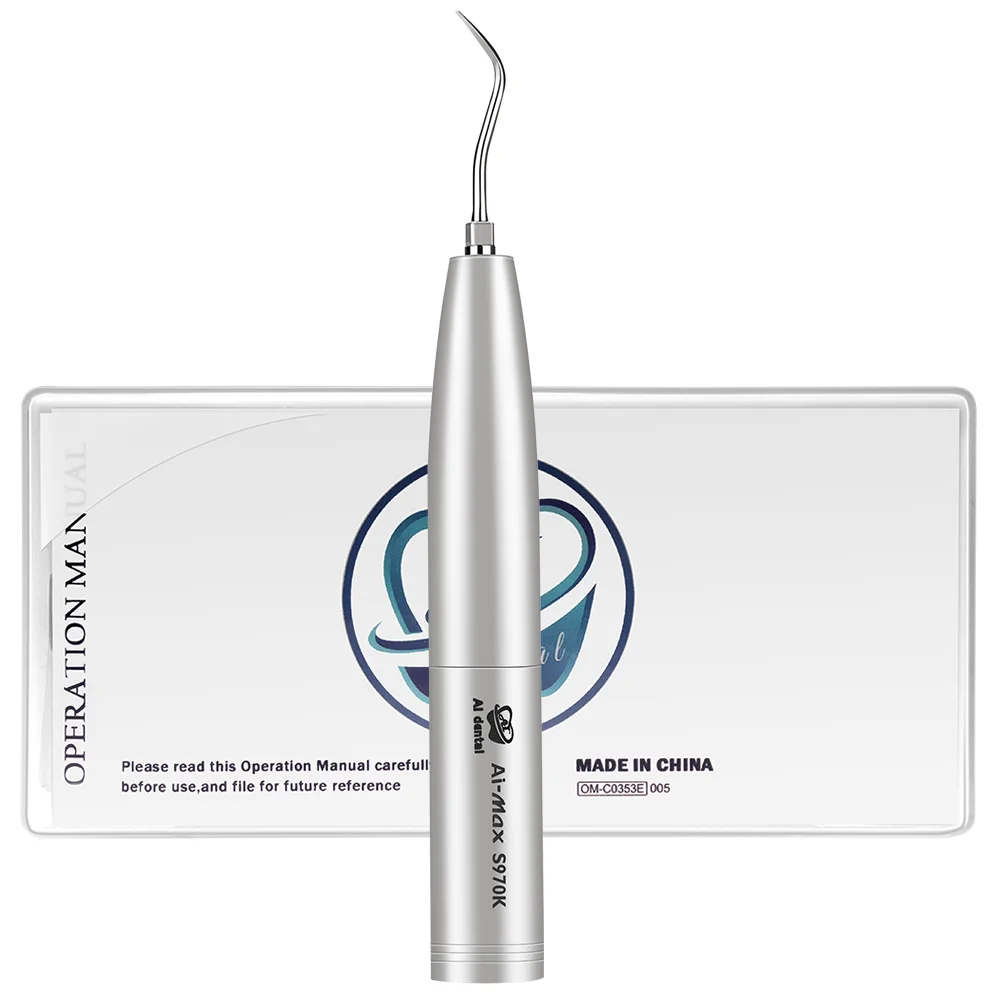 AI-S970K Dental Ultrasonic Air Scaler Handpiece kv Type Oral Hygiene Hand Piece with 3 Level Power Ring for Endodontics