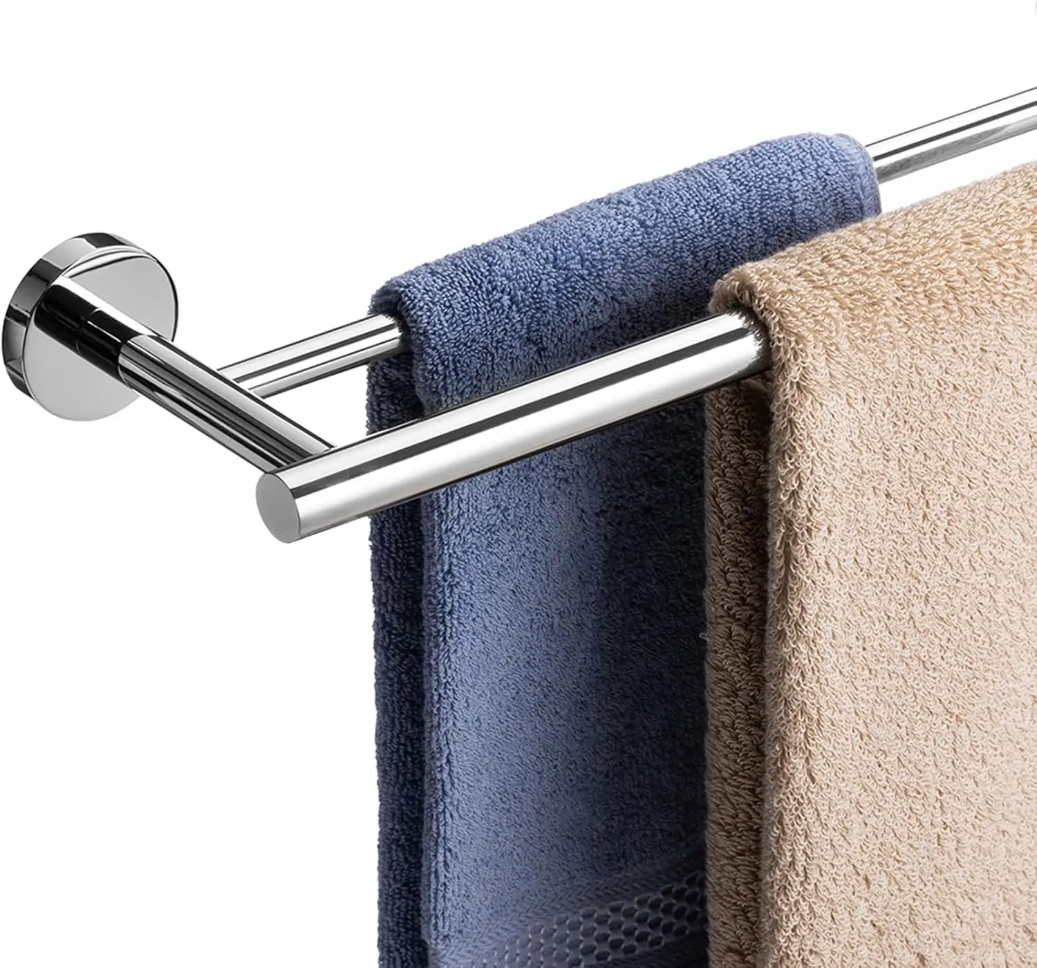 Bathroom wall double-layer towel bar 24 inch brushed nickel towel bar wall mounted 304 stainless steel bathroom towel rack