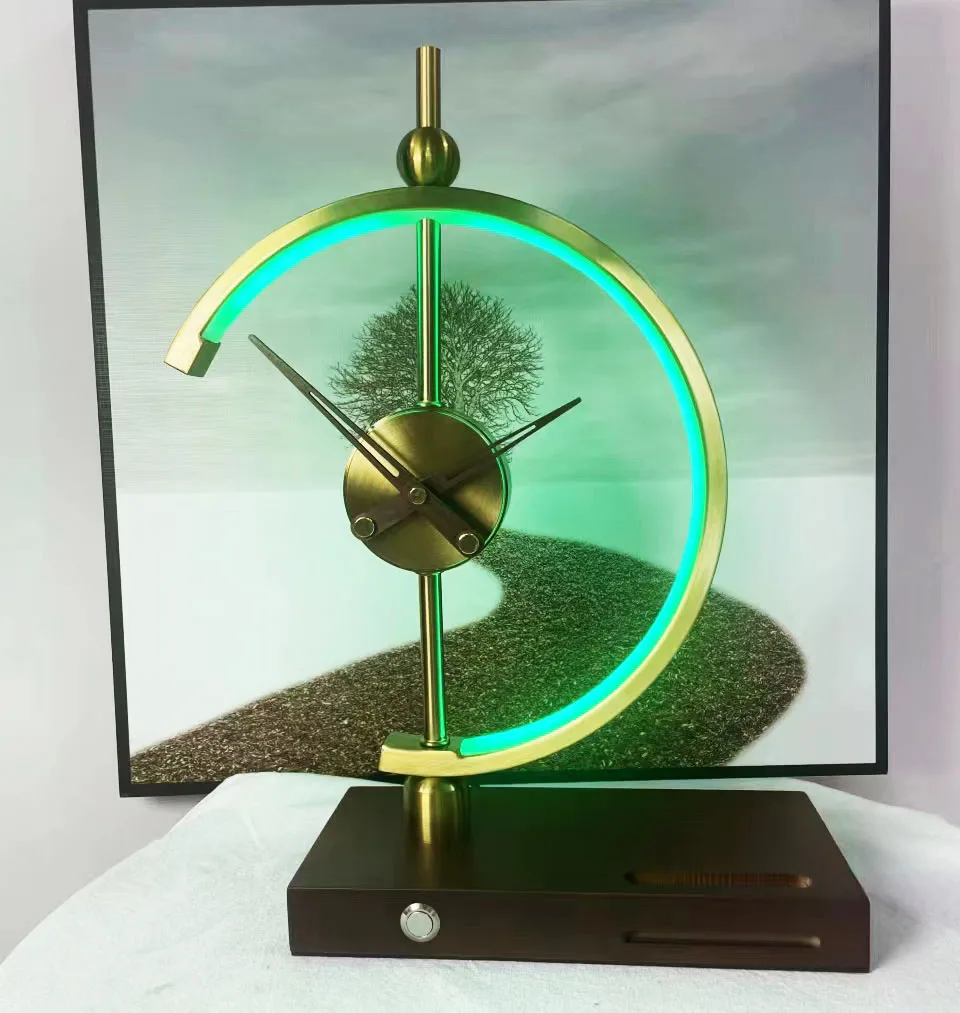 Indoor Lighting 4 in 1 Wireless Phone Charger With Clock Multi-function 15W Wireless Charger Remote Control Desk RGB Night Lamp