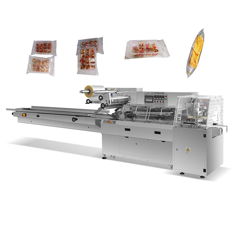 
Dxd-630 flow Wrapper Fully Automatic Chocolate Bar/biscuit/cake Flowing Packing, Machine Food Wrapping Machine Line 