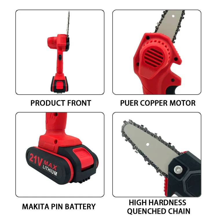 21V Rechargeable Cordless Electric Tree Pruning Scissor Chain Saw Hand Saw Power Tool Sets