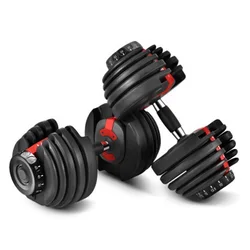 Adjustable Dumbbell Free Weight Weight Training Customized 90lbs 24kg 40kg Pair Steel Unisex Universal