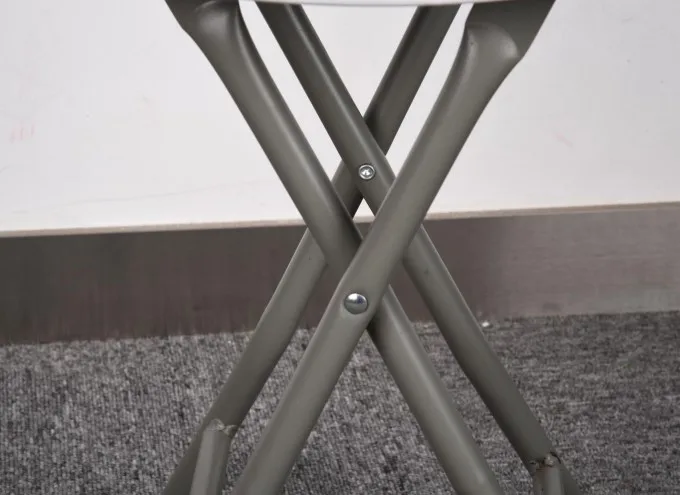 Portable Outdoor Small Round With Metal Legs Lightweight Folding Stool