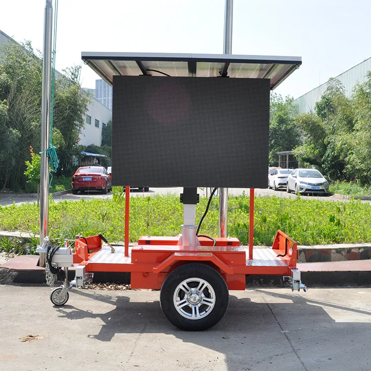 P6 Waterproof Outdoor Full Color Light Solar Traffic LED Display SMD Board Street Pole Advertising LED Screen
