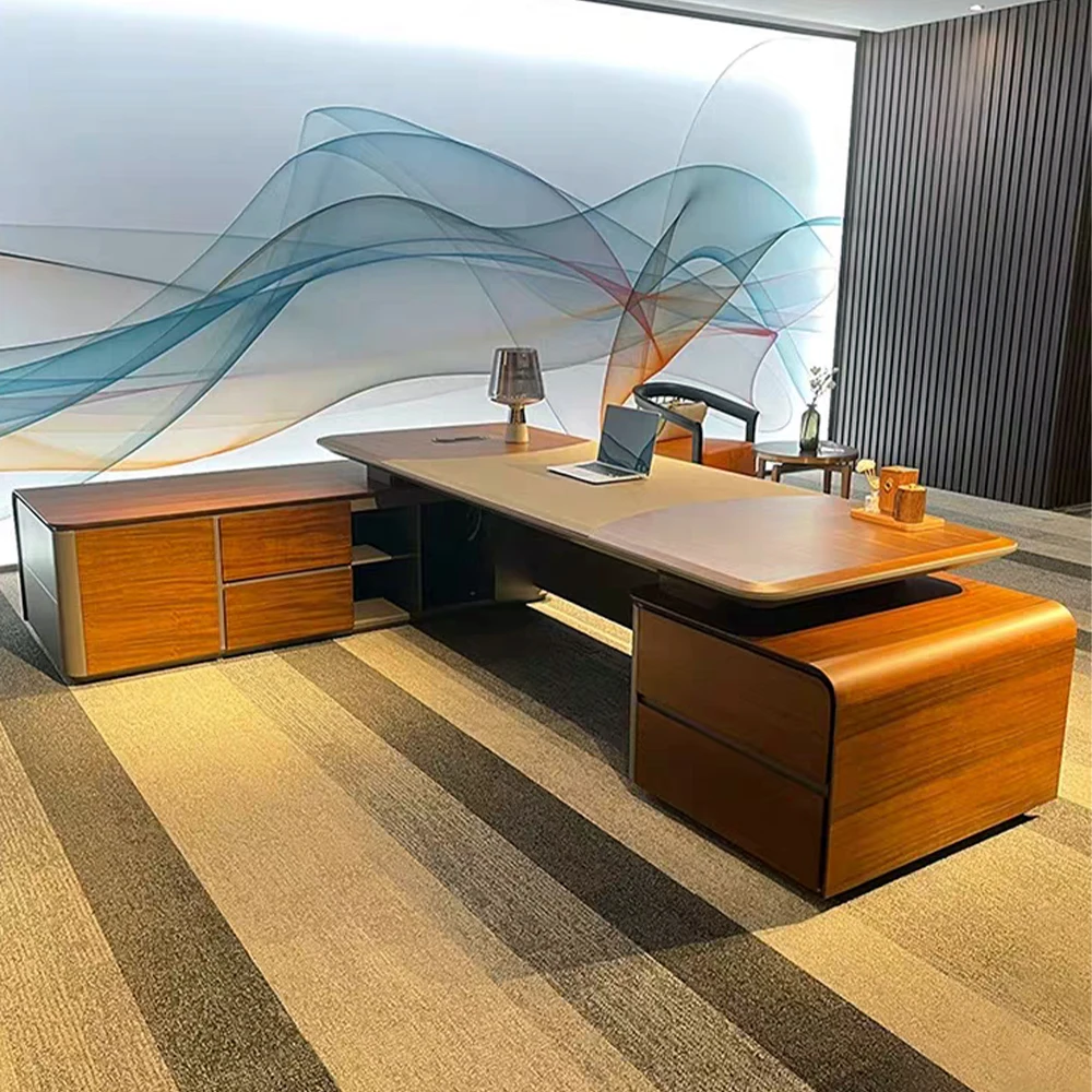Light luxury modern high-grade chairman desk general manager office president desk manager desk
