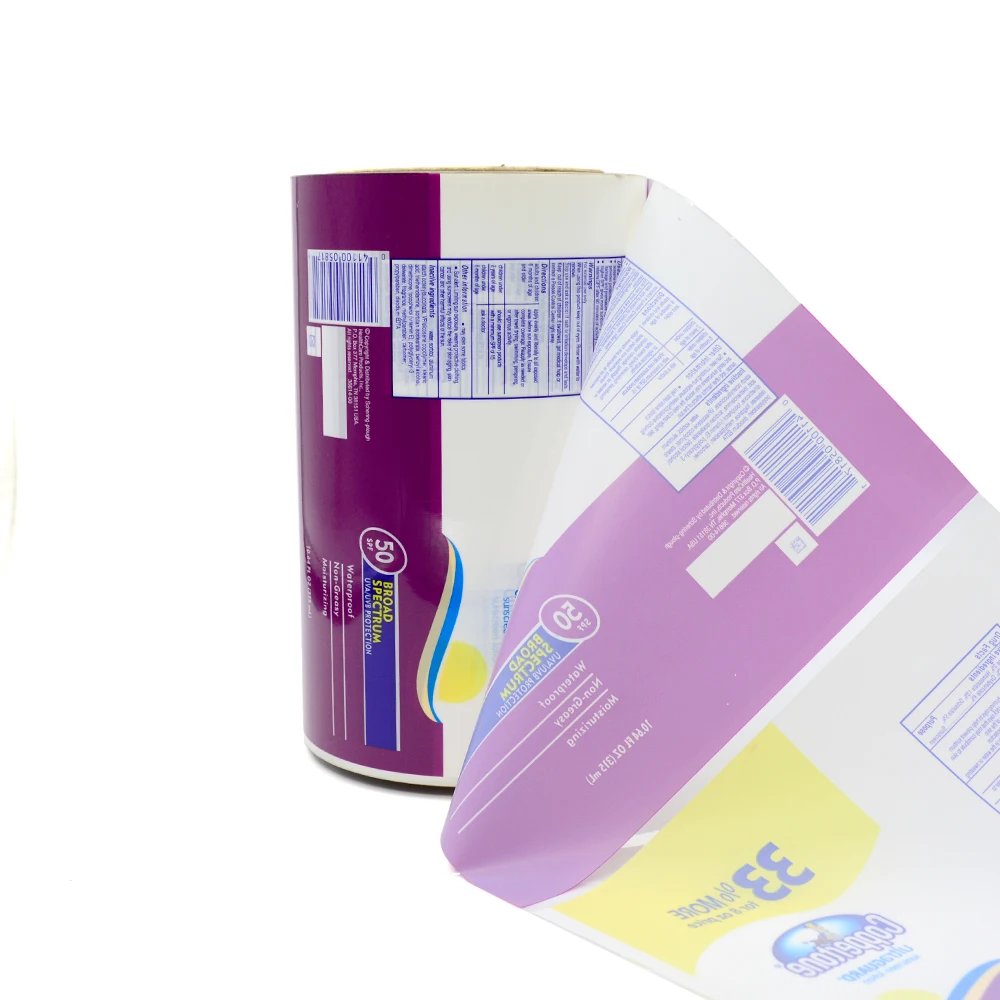 Food Grade Clear Plastic Film Roll for Packaging Sealed Plastic Bag Roll Cosmetic Packaging Sunscreen Cream Packaging
