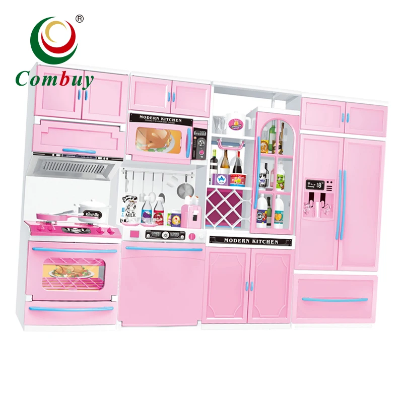 Ambry children cooking play light sound mini kitchen toy set