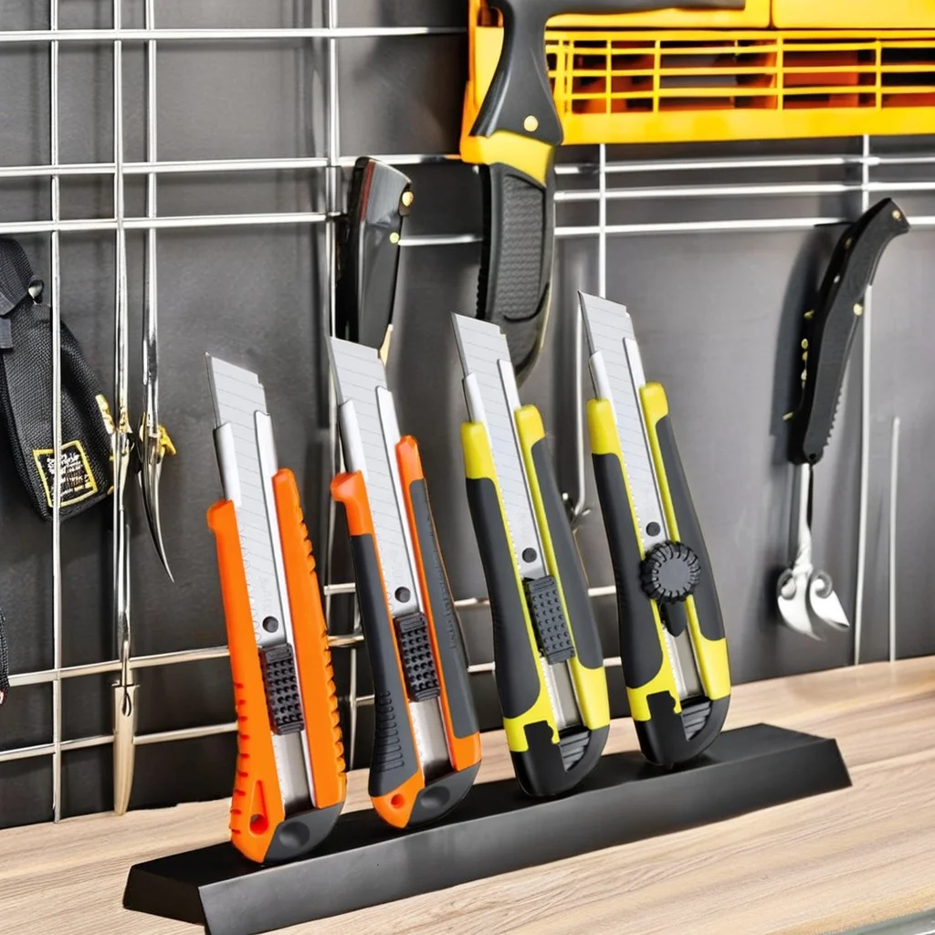 Multi-Purpose Button Utility Knife with Safe and Secure Non-Slip Grip Convenient Knives Product