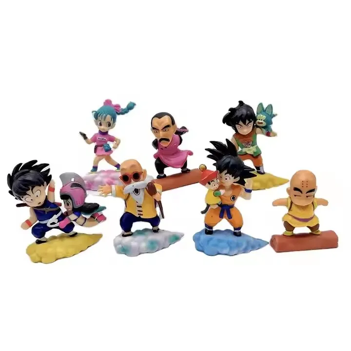 Wholesale Anime figurines 7pcs of Set Cartoon Anime DBZ Figures Twister Toys Qiqi Son Goku Dragon Balls Anime Action Figures