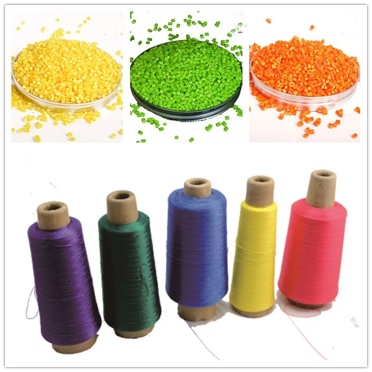 
filament yarn colourful pp fiber spinning masterbatch PET/PBT PA6 virgin 