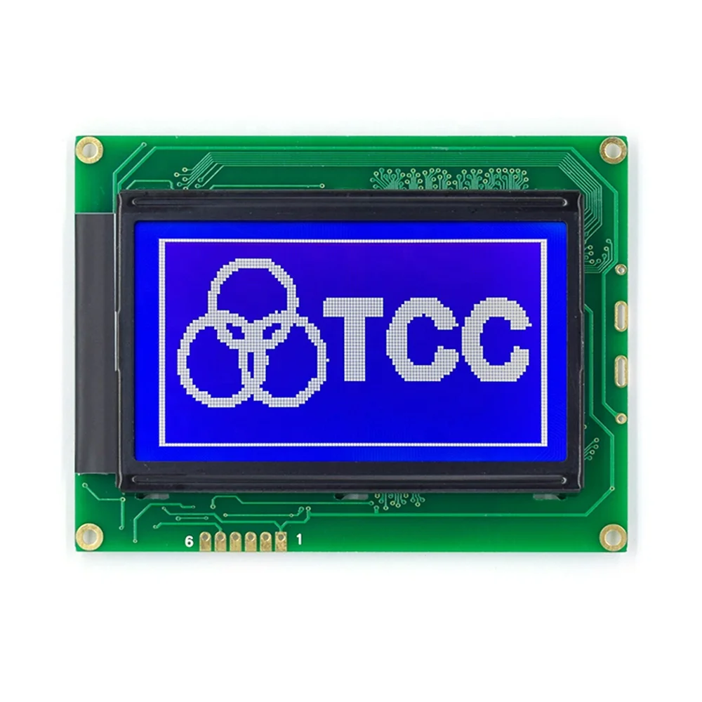 3.2 Inch Serial Industrial Display 12864 Graphic Lcd with Aip31020/St7920 Controller