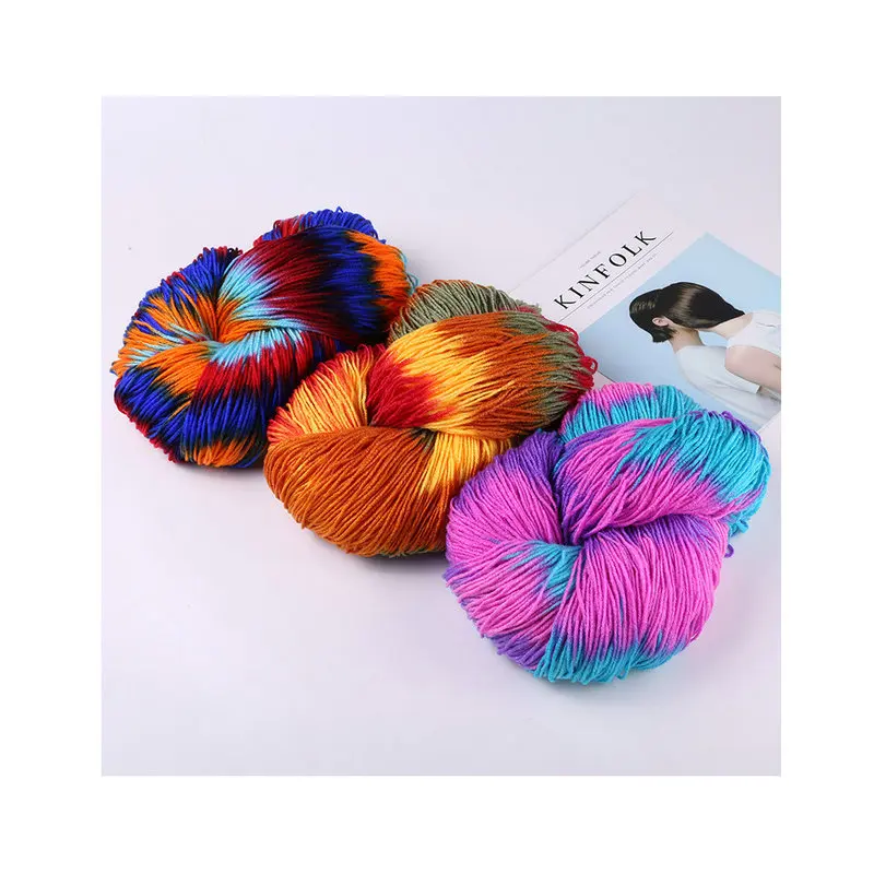 Wholesale High Quality 100% Acrylic Yarns Crochet 100% Acrylic Soft Worsted Bulk Acrylic Fiber
