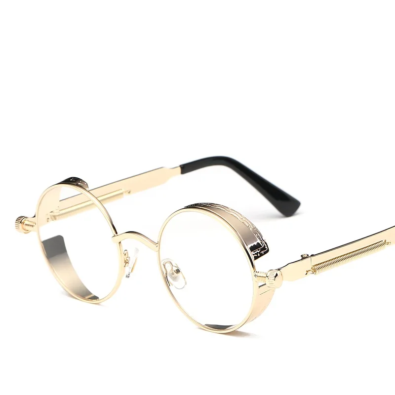 Steampunk Sunglasses Men Oval Sun Glasses Mirror Eyewear For Unisex Gothic Glasses UV400