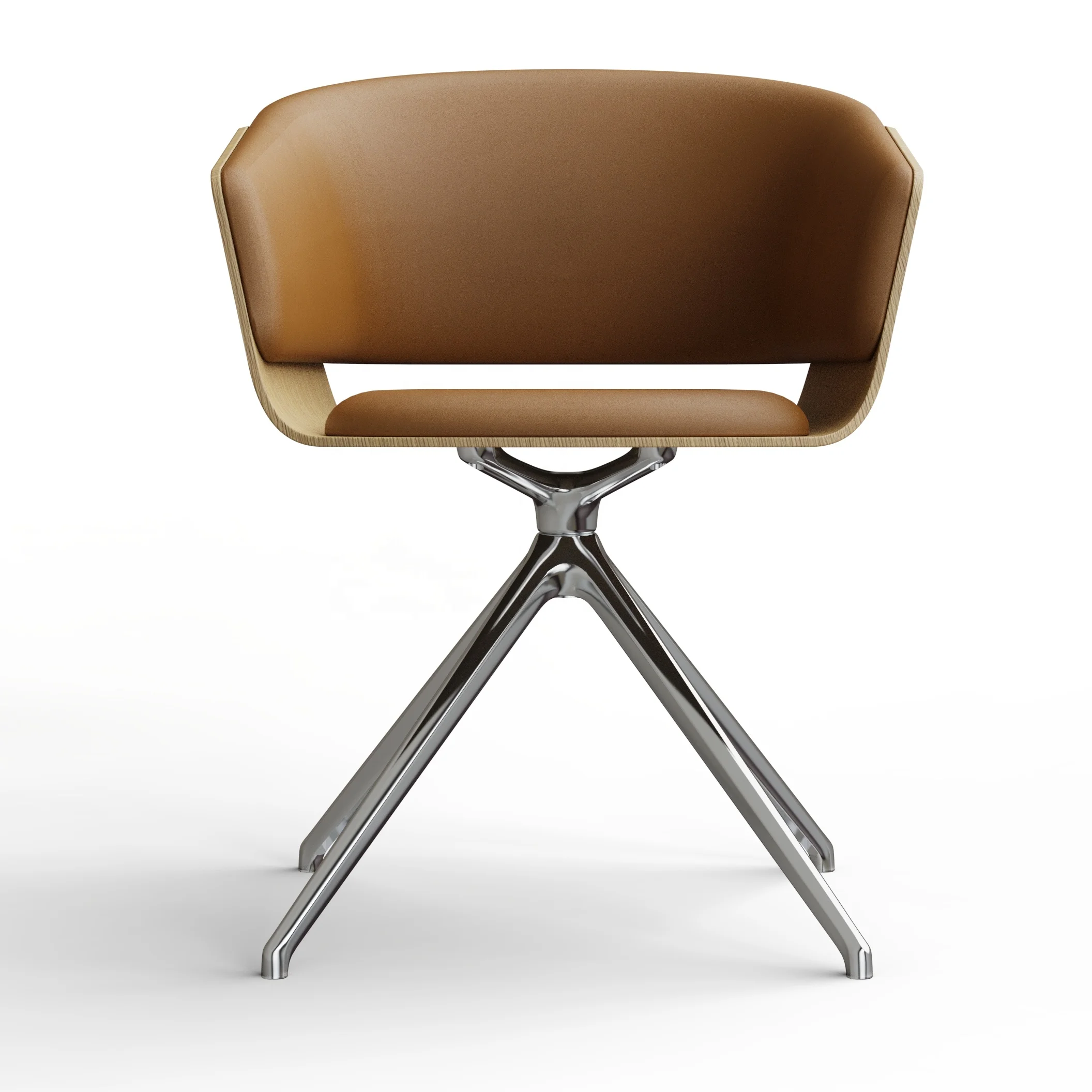 Современная оптовая продажа, обеденная форма, пенопластовая обивка, офисная мебель для конференций, Скандинавская мебель, дизайн алюминиевого стула