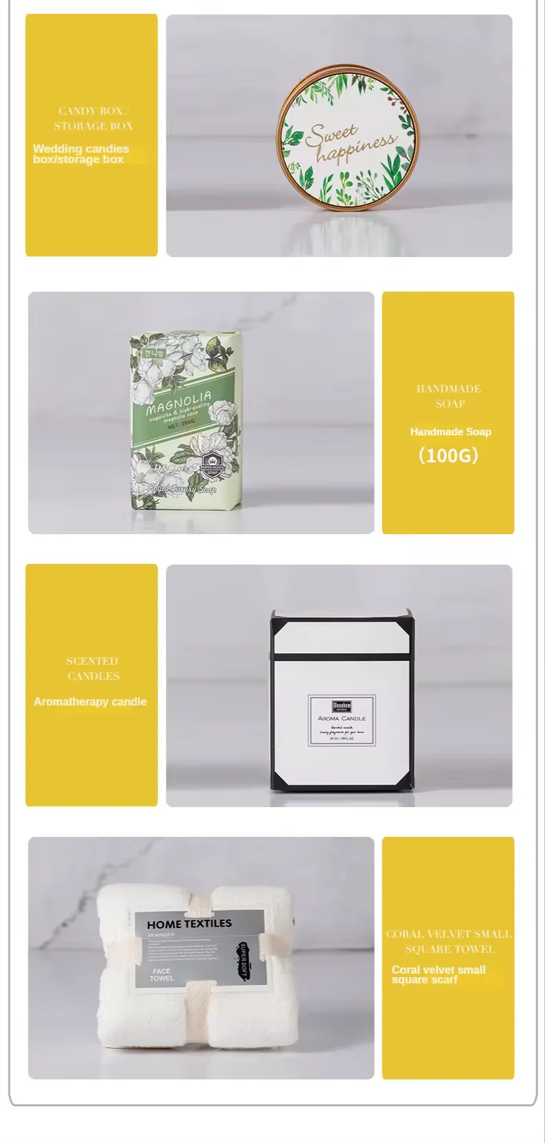 Wholesale Luxury Christmas gift set Wedding Souvenir Bridesmaid Couple Gift Mug Item Box Bag Set For Wedding women