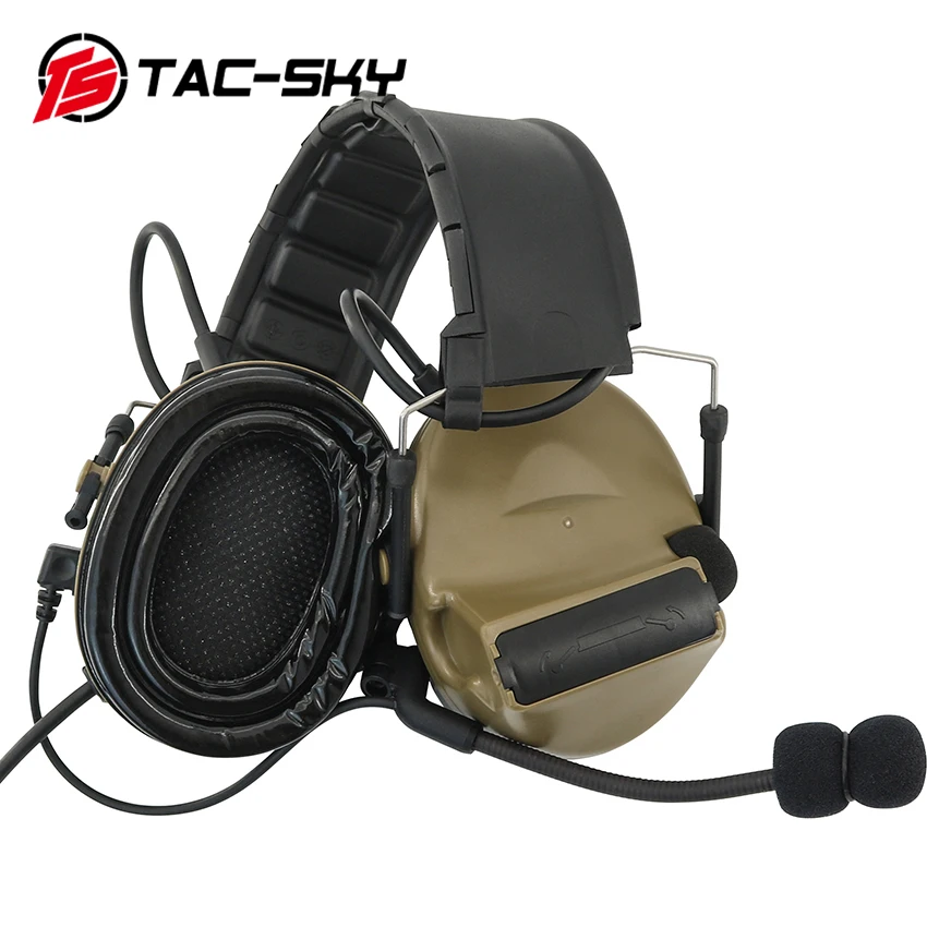 TS TAC-SKY тактическая гарнитура COMTAC II наушники для защиты слуха съемки уличная Съемная повязка на голову
