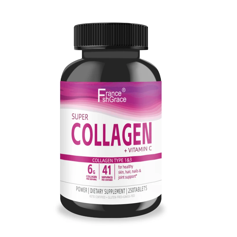 Collagen Peptide Tablets With Vitamin C For Hair Skin Nails Joints Multi collagen Tablets