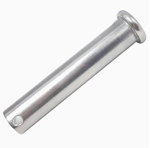 304 Stainless Steel Fasteners Flat Head Pin Shaft with Open Hole Cylindrical Pin Positioning Bolt Shaft Pin Set