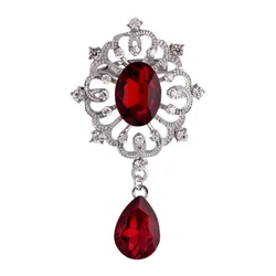 Beautiful Crystal Diamante Floral Garland Flower Brooches in Assorted Colors for Women or Wedding Decoration Jewelry