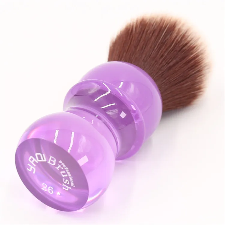 YAQI 24mm Purple Handle Mink Synthetic Hair Knot Mens Wet Shaving Brush