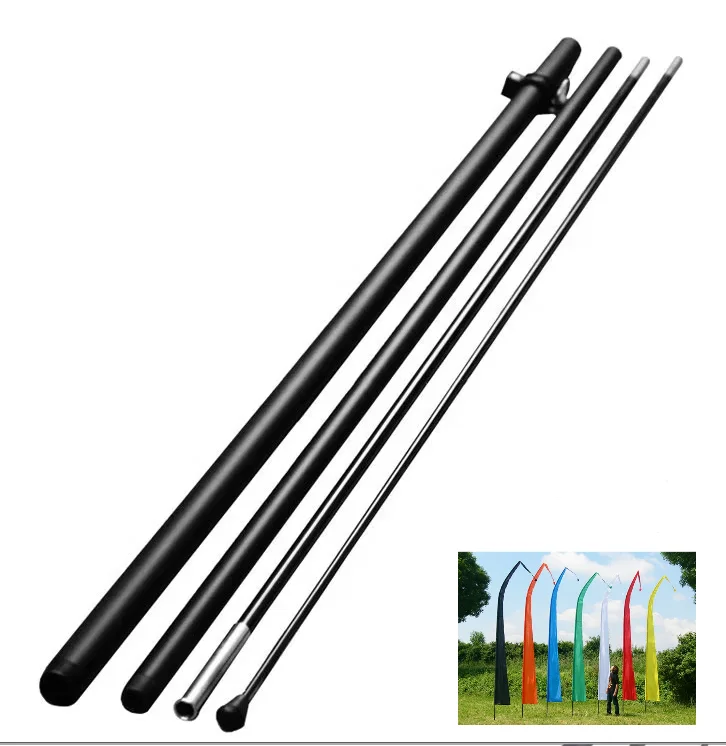 Bali Flagpole Beach Flags Hotel Decoration Business Events Celebration Festival Aluminum Fiber Glass Lightweight Strong Cloth