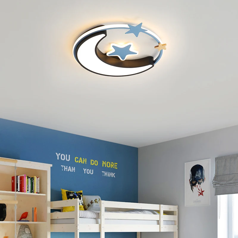 New Modern Surface Mount LED Kids Room Light Ceiling Light Modern Dimmable Bedroom ceiling lamps kids living room pink blue