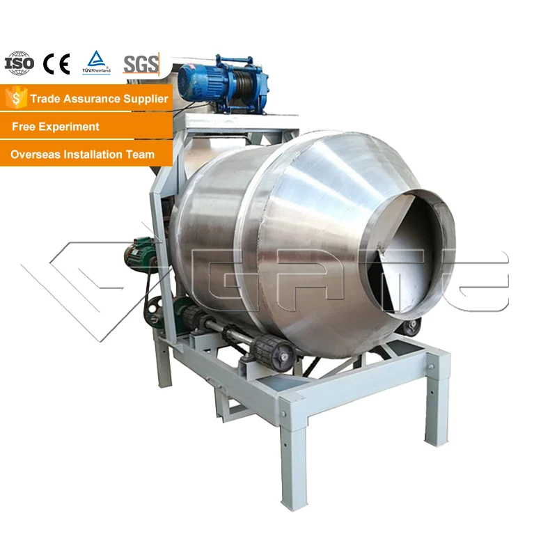 1500L Stainless Steel Rotary Drum Mixer Metal Chemical Powder Mixer