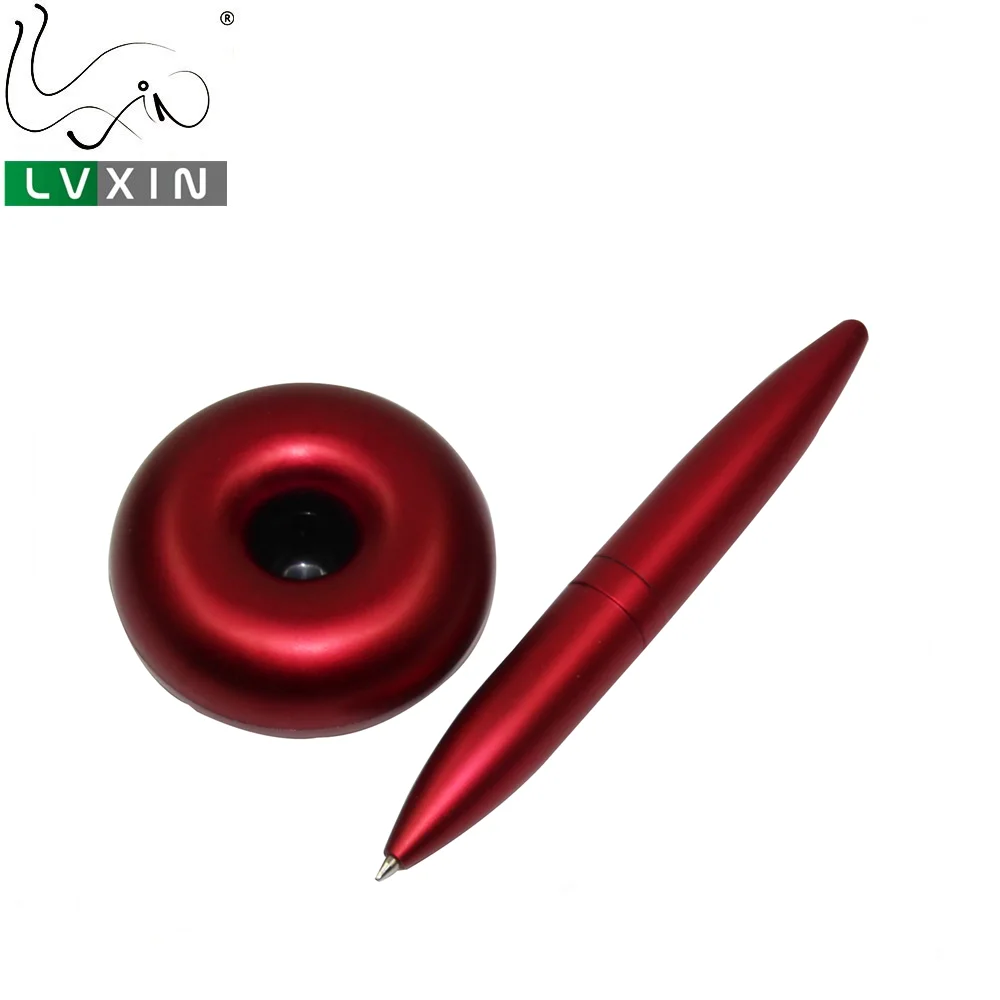 2022 Novelty Magnetic Metal Ballpoint Floating Set Pen With Base Counter Pen